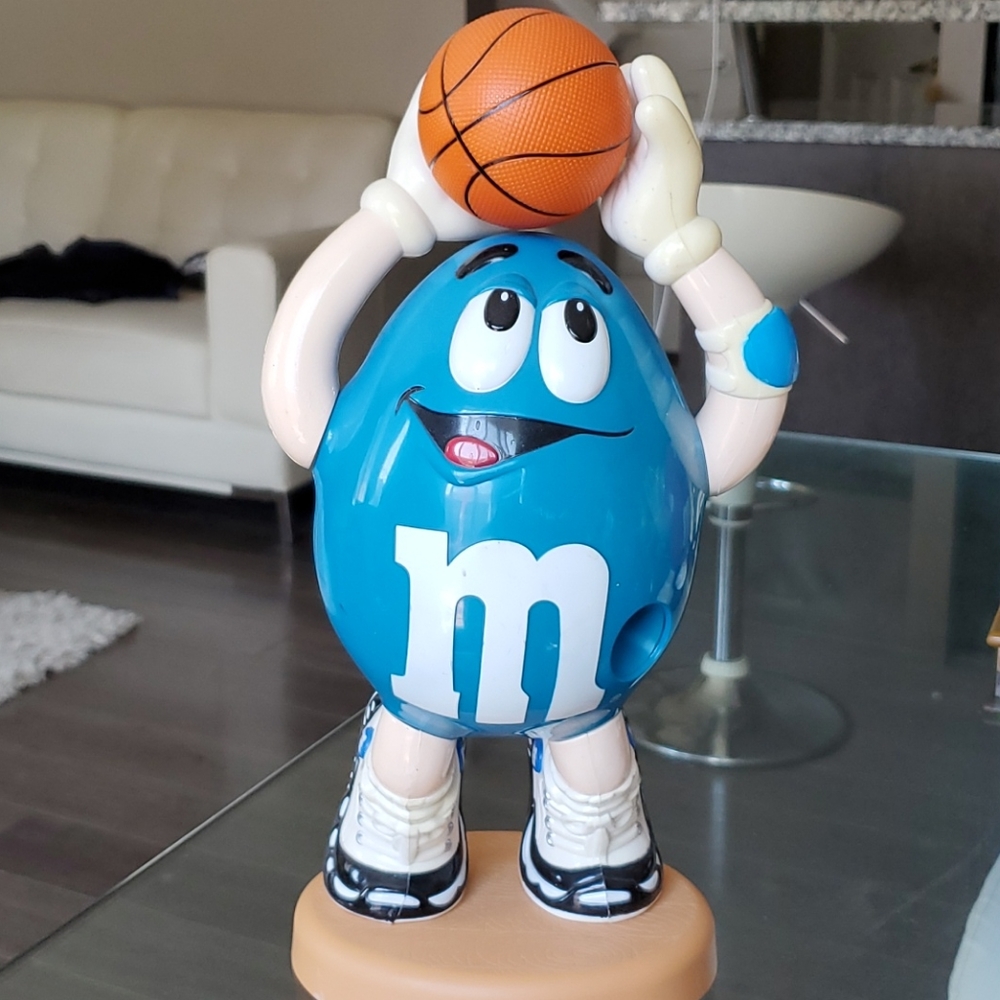 M&m vintage basketball player blue dispenser